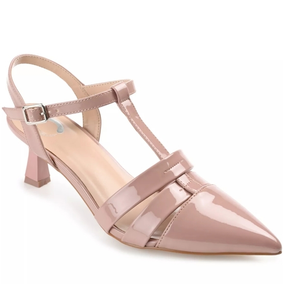 Journee Collection Shoes - Journee Collection Jazlynn T-strap Heels Blush 7.5
